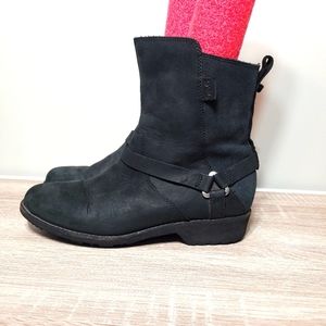 Teva De La Vina Dos Waterproof Leather Boots Ankle Motorcyle Womens Size 7.5